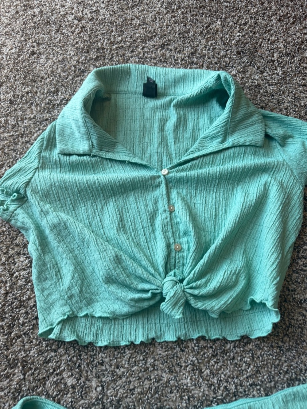 wild fable Mint Green Two-Piece Crop Top & Ruffle Skirt Set - Picture 5 of 5